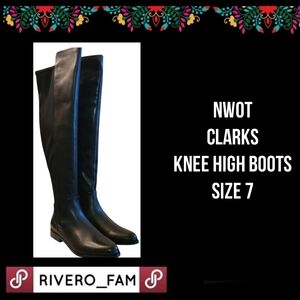 NWOT | CLARKS KNEE HIGH BOOTS | SIZE 7